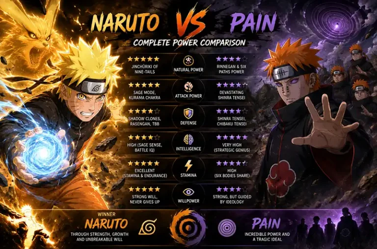 Naruto vs Pain — Complete Power Comparison